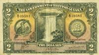 Gallery image for British Guiana p13c: 2 Dollars from 1942